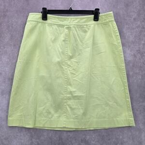 Carolina Blues Green‎ Stretch Cotton Short Mini Skirt Plus 16